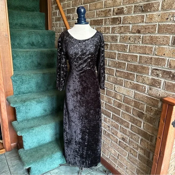 knee length dresses for ladies Bentley Maxi Dress Blue in Knit Fabric